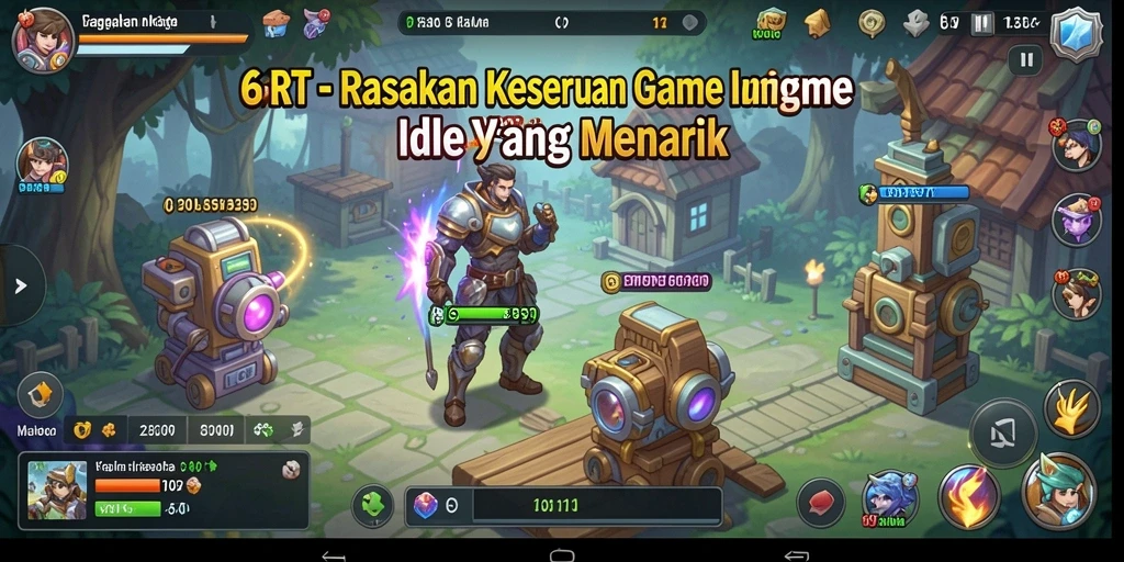 Tampilan gameplay 6RT yang menarik dengan aksi Idle yang seru.