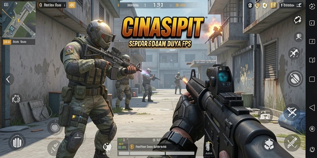 Screenshot gameplay CINASIPIT menunjukkan aksi pertempuran mendebarkan.