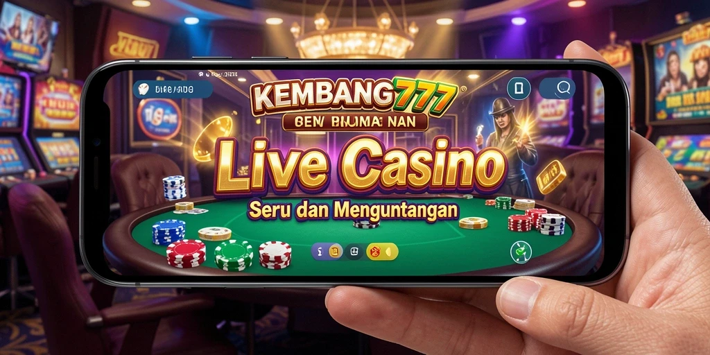 Gameplay Live Casino KEMBANG777 yang interaktif dan menyenangkan.