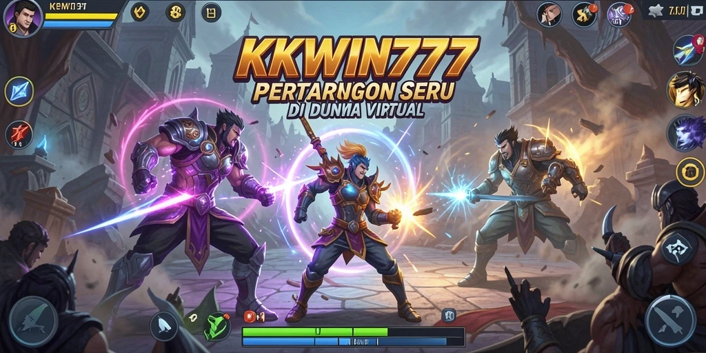 Screenshot dari gameplay KKWIN777 yang menunjukkan pertarungan epik.