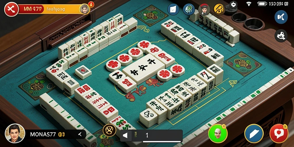 Screenshot gameplay MONAS77 yang menunjukkan keseruan permainan Mahjong.