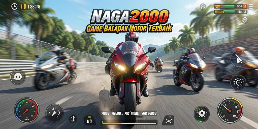 Gameplay NAGA2000 yang mendebarkan dalam balapan motor.