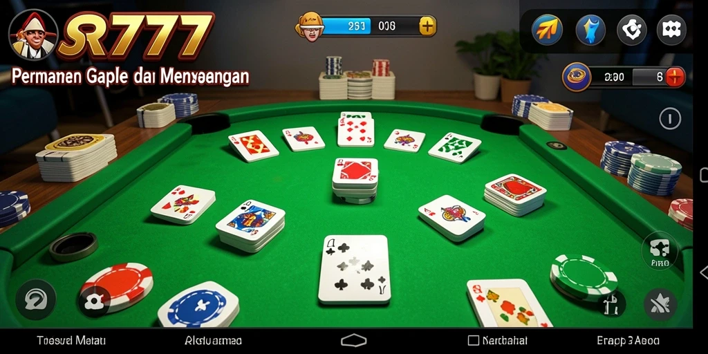 Screenshot menunjukkan gameplay seru Gaple di SR777.