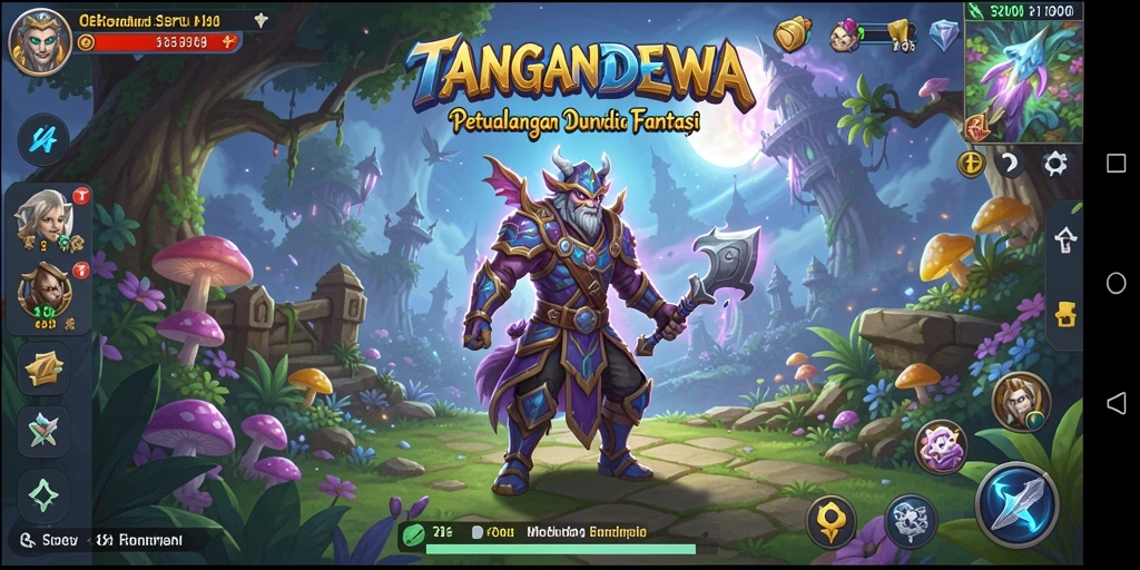 Gameplay mendebarkan di dunia fantasi TANGANDEWA.
