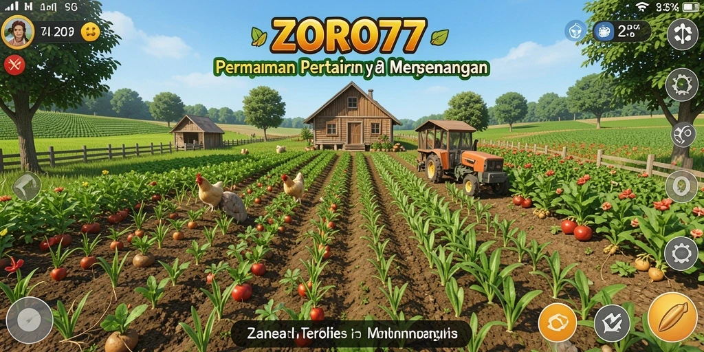 Gameplay menarik di ZORO77 dengan aktivitas bertani.